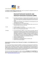 Chemisch Technische*r Assistent*in (100 %)