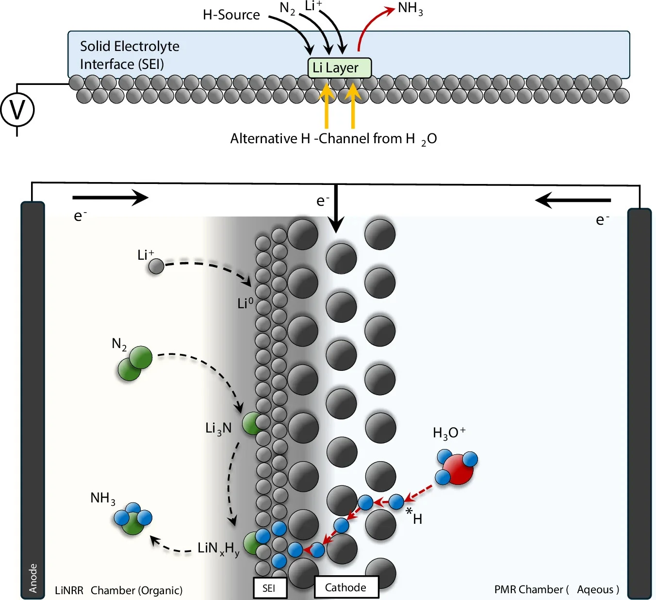Accelerating lithium-mediated nitrogen reduction through an integrated palladium membrane hydrogenation reactor
