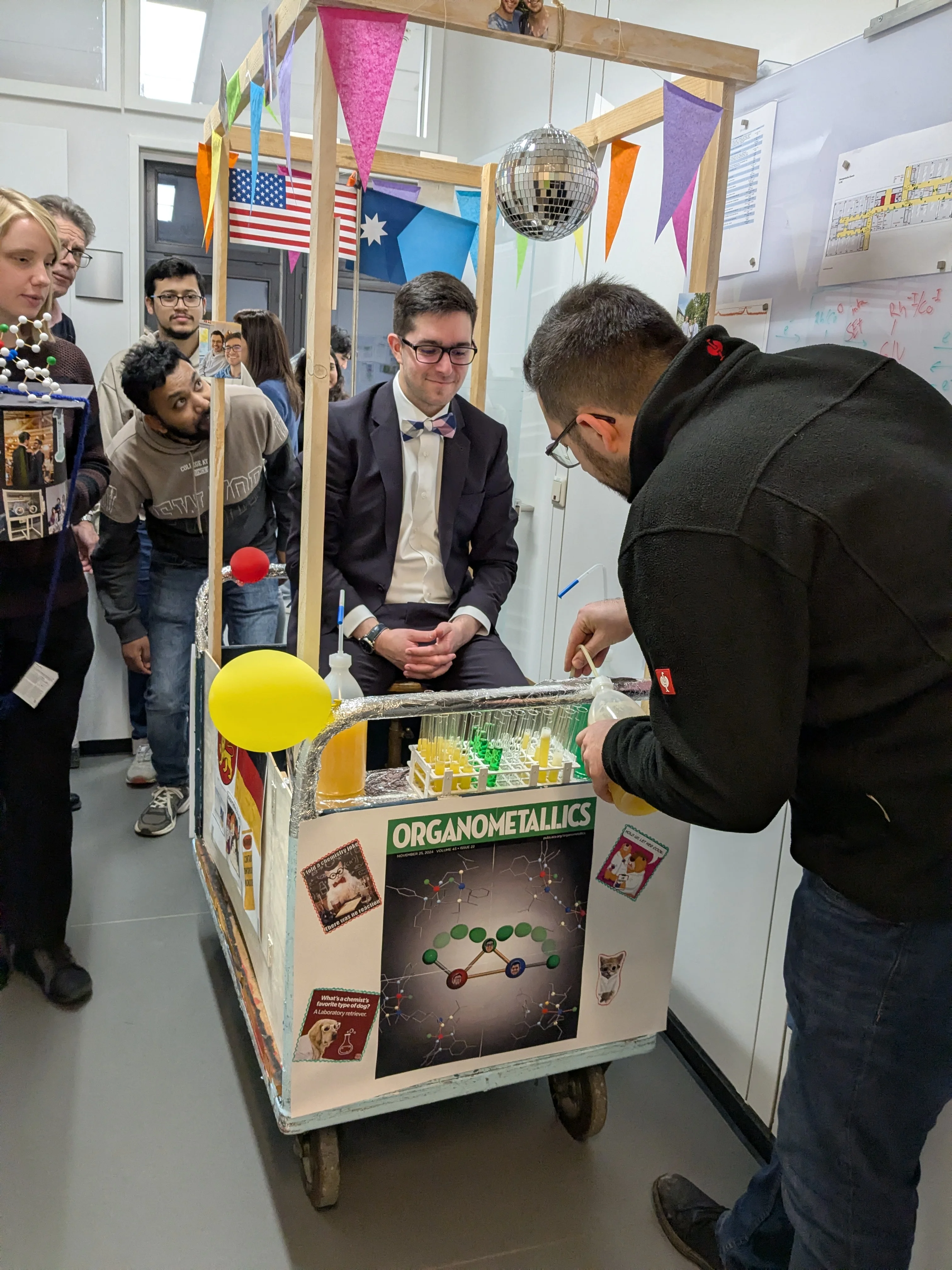 Dr. Tim Schwartz is “crowned” the first PhD of the Lu Group @UniBonn